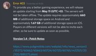 A snip of the message posted in the official discord server